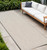 16' Ivory And Silver Geometric Indoor Outdoor Runner Rug