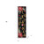 36" Black Gold Green And Red Solid Wood Poinsettia Merry Christmas  Porch Sign