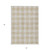 5' X 8' Beige And Gray Plaid Washable Indoor Outdoor Area Rug