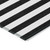 3' X 5' Black and White Striped Washable Non Skid Indoor Outdoor Area Rug