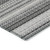 3' X 5' Black Striped Washable Indoor Outdoor Area Rug