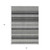 3' X 5' Black Striped Washable Indoor Outdoor Area Rug