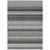 3' X 5' Black Striped Washable Indoor Outdoor Area Rug