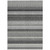 3' X 5' Black Striped Washable Indoor Outdoor Area Rug