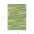 5' X 8' Green And Ivory Striped Washable Indoor Outdoor Area Rug Transitional Style - Green, Ivory Color