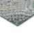 3' X 5' Teal Blue Fern Green And Beige Floral Washable Indoor Outdoor Area Rug