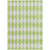 3' X 5' Lime Green And Ivory Geometric Washable Indoor Outdoor Area Rug