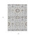 5' X 8' Silver Gray And Taupe Floral Washable Indoor Outdoor Area Rug