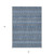 3' X 5' Navy Blue And Sky Blue Floral Medallion Washable Indoor Outdoor Area Rug