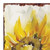 36" Brown Green And Yellow Solid Wood Sunflowers Porch Sign Decor