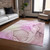 5' X 8' Pink Abstract Washable Non Skid Indoor Outdoor Area Rug
