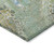 3' X 5' Teal Blue Lime Green And Green Abstract Washable Indoor Outdoor Area Rug