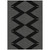 5' X 8' Black And Ivory Geometric Washable Indoor Outdoor Area Rug Transitional Style - Black, Ivory Color