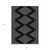 5' X 8' Black And Ivory Geometric Washable Indoor Outdoor Area Rug Transitional Style - Black, Ivory Color
