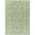 5' X 8' Artichoke Green And Olive Green Floral Washable Indoor Outdoor Area Rug