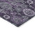 5' X 8' Eggplant Purple And Lavender Damask Washable Indoor Outdoor Area Rug