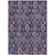 5' X 8' Eggplant Purple And Lavender Damask Washable Indoor Outdoor Area Rug