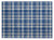 2' X 3' Navy and Ivory Plaid Washable Non Skid Indoor Outdoor Area Rug