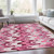 5' X 8' Blush Pink And Mauve Abstract Washable Indoor Outdoor Area Rug Transitional Style - Blush, Pink, Mauve Color