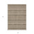 5' X 8' Taupe Striped Washable Indoor Outdoor Area Rug