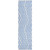 8' Blue And Ivory Geometric Washable Indoor Outdoor Runner Rug