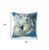 26" X 26" Blue and Yellow Bird Blown Seam Floral Indoor Outdoor Throw Pillow