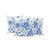 Set of Three 16" Blue and White Botanical Indoor Outdoor Throw Pillow Cover and Insert Polyester