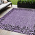 5' X 8' Purple Animal Print Washable Indoor Outdoor Area Rug