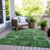 3' X 5' Emerald And Green Medallion Washable Indoor Outdoor Area Rug