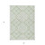 3' X 5' Mint Green And Ivory Geometric Washable Indoor Outdoor Area Rug