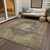 3' X 5' Charcoal And Beige Medallion Washable Indoor Outdoor Area Rug
