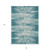 5' X 8' Teal Blue And Ivory Striped Washable Indoor Outdoor Area Rug Transitional Style - Teal Blue, Ivory Color