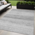 5' X 8' Gray And Silver Striped Washable Indoor Outdoor Area Rug - 608219014186