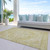 3' X 5' Gold Tan And Beige Oriental Washable Indoor Outdoor Area Rug