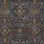 5' X 8' Navy Blue Brown And Red Floral Washable Indoor Outdoor Area Rug
