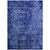 5' X 8' Navy Blue Abstract Washable Non Skid Indoor Outdoor Area Rug Transitional Style - Navy Blue Color