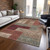 3' X 5' Brown And Terra Cotta Geometric Washable Indoor Outdoor Area Rug