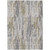 3' X 5' Beige And Gray Striped Washable Indoor Outdoor Area Rug