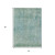 3' X 5' Teal Blue And Ivory Abstract Washable Indoor Outdoor Area Rug - Teal Blue, Ivory