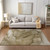 5' X 8' Brown Beige And Taupe Abstract Washable Indoor Outdoor Area Rug