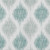 5' X 8' Aqua Teal Blue And Ivory Ikat Washable Indoor Outdoor Area Rug