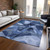 5' X 8' Navy Blue Abstract Washable Non Skid Indoor Outdoor Area Rug - 608219079444