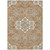5' X 8' Terra Cotta Gray And Beige Medallion Washable Indoor Outdoor Area Rug