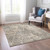 5' X 8' Beige Ivory And Black Geometric Washable Indoor Outdoor Area Rug