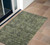 3' X 5' Moss Green And Gray Oriental Washable Indoor Outdoor Area Rug