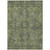 3' X 5' Moss Green And Gray Oriental Washable Indoor Outdoor Area Rug