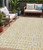 5' X 8' Wheat And Ivory Geometric Washable Indoor Outdoor Area Rug