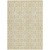 5' X 8' Wheat And Ivory Geometric Washable Indoor Outdoor Area Rug