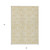 5' X 8' Wheat And Ivory Geometric Washable Indoor Outdoor Area Rug