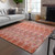 5' X 8' Pink Salmon And Blush Southwestern Washable Indoor Outdoor Area Rug